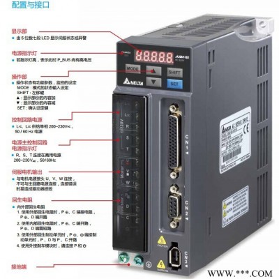 臺達ECMA-C20807RS+ASD-B2-0721-B/F 臺達伺服電機0.75kw