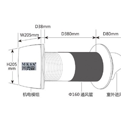 mksn米克森 柜式新風機無管道新風機吊頂新風機窗式新風機地送風新