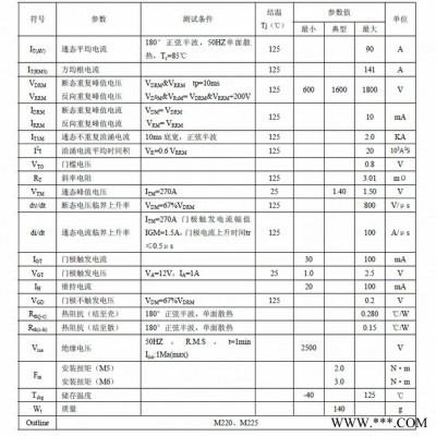 供應杭州國晶MFC90A可控硅整流管混合模塊適用于電機軟起動、交直流電機控制、各種整流電源、工業加熱控制