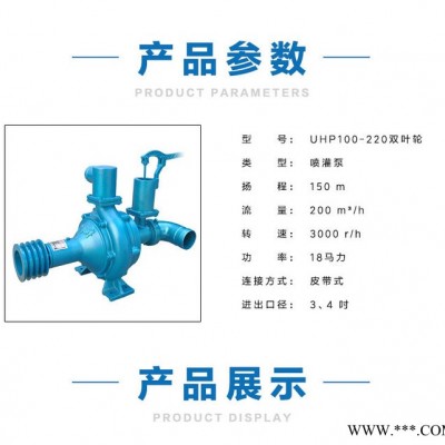 [神農(nóng)水泵廠家直營]UHP100-220型雙葉輪 噴灌泵 離心泵 農(nóng)用水泵