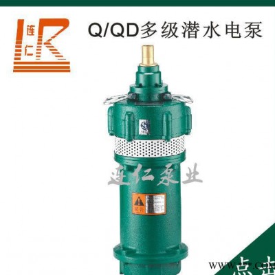 連仁泵業QD3-30/2-0.75多級 二葉輪 清水潛水電泵 小**泵 連仁