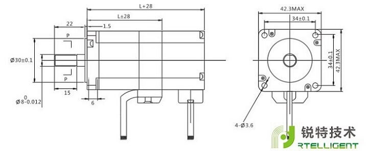 42系列步進電機尺寸圖