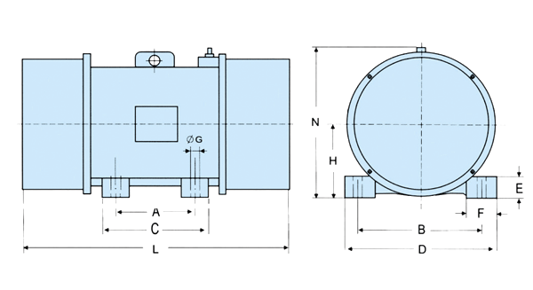 VB振動電機規格圖