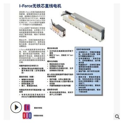 派克直線電機 I-Force無鐵芯直線電機|Parker高加速度響應快