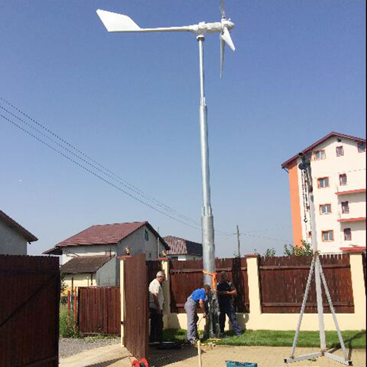 遼陽3000瓦小型風力發電機屋頂安裝風力發電機