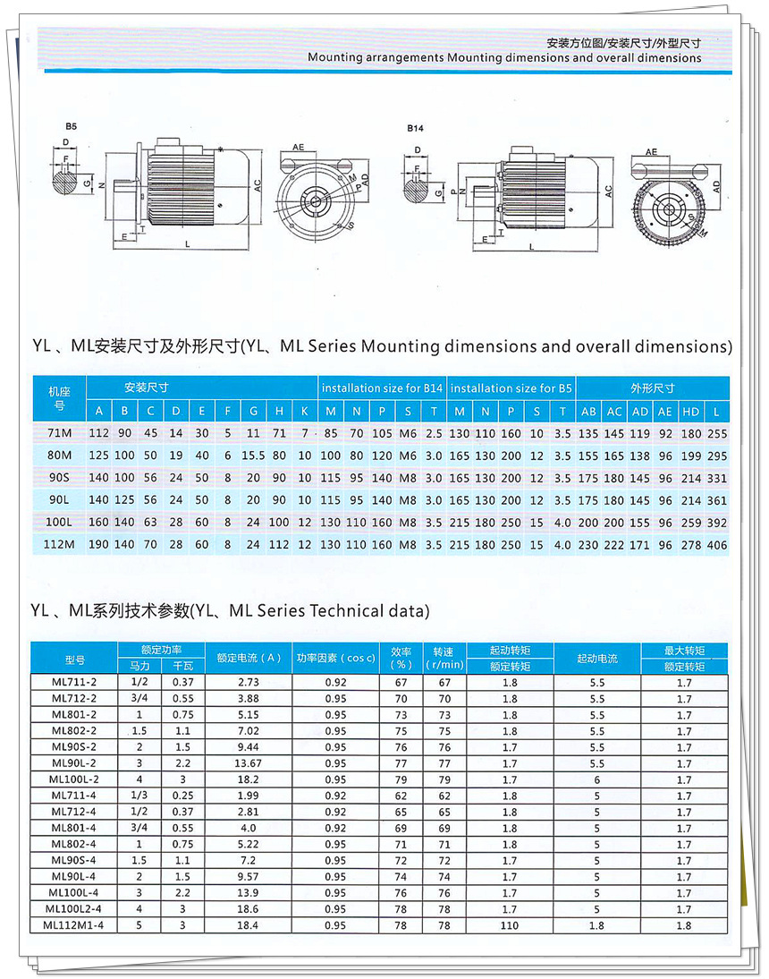 單相電機產品描述-2