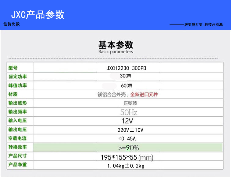 純正弦波黑色300W參數