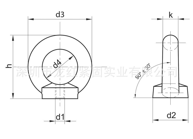 CAD 1.吊環螺母 碳鋼吊環螺母 DIN580吊環螺母 工