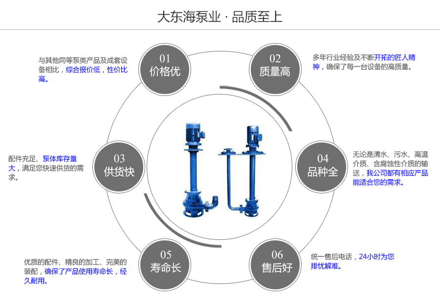 大東海泵業(yè)YW型無(wú)堵塞液下泵質(zhì)量保證圖